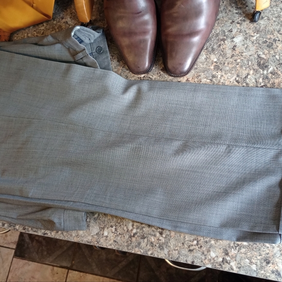 Louis Dell 'Olio Men's Silver Gray 3Btn/2Vents Suits Size 44XL W38 In33.5 - Picture 5 of 10